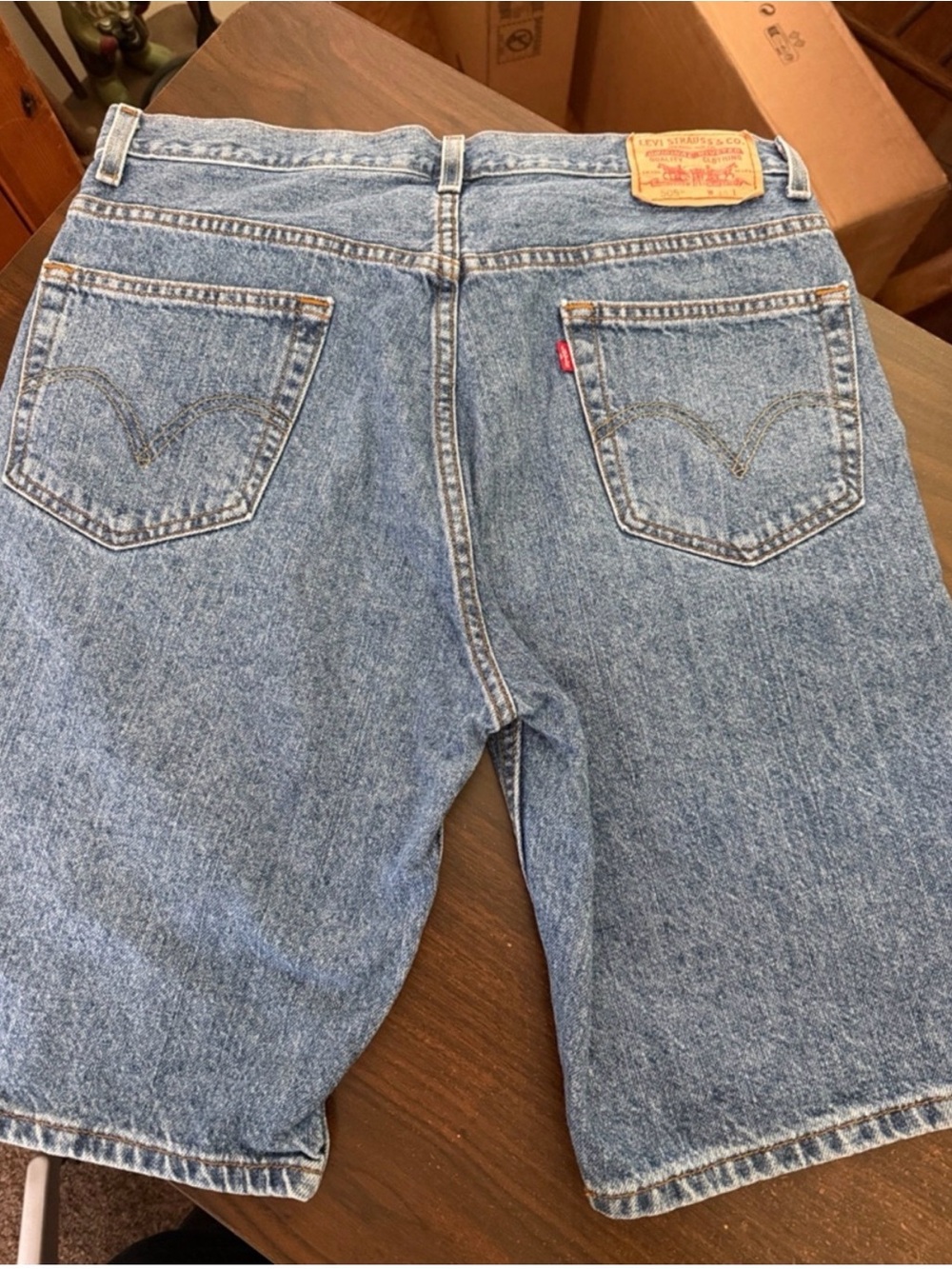 Levi's 505 Regular Fit Denim Shorts - Men's W 34  dad vibe